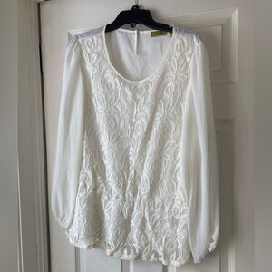 Valerie Stevens White Lace Blouse